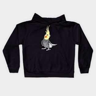 Nice Artwork showing a Cockatiel I Kids Hoodie